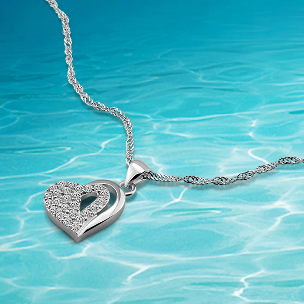 Sweet and romantic heart pendant necklace for women 925 sterling silver inlaid zircon pendant party birthday gift
Sweet and romantic heart pendant necklace for women 925 sterling silver inlaid zircon pendant party birthday gift
