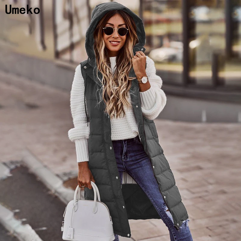 2022 Fall Winter Women hooded Long Vests Fashion Warm Sleeveless Casual Lady Brief Outwear Vest Coat Femme Solid Plus Size
2022 Fall Winter Women hooded Long Vests Fashion Warm Sleeveless Casual Lady Brief Outwear Vest Coat Femme Solid Plus Size