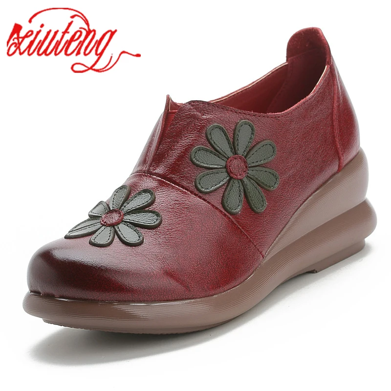 Xiuteng/Женская обувь на плоской подошве Мягкая натуральная кожа Повседневная