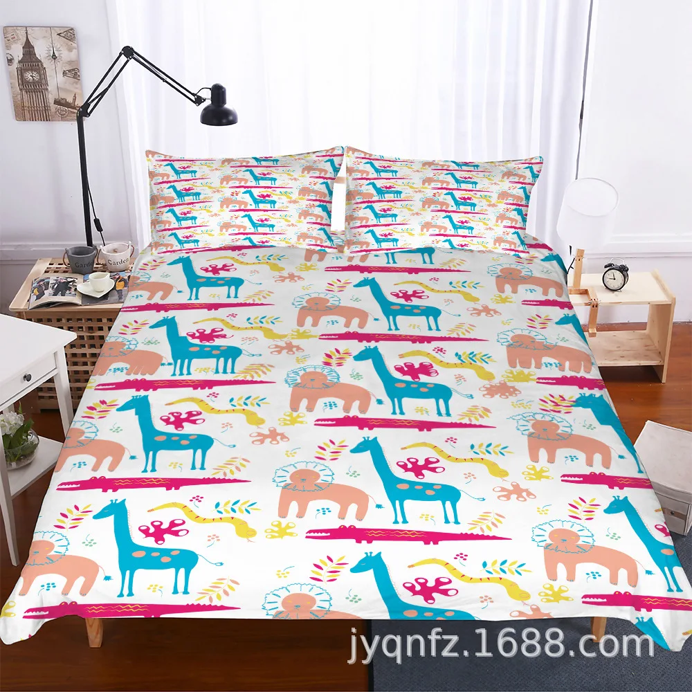 Cartoon Giraffe Pattern Bedding Sets Australia /Europe/USA Full Queen King Size Quilt Duvet Cover Pillow Case 2-3 Pieces Sets 
Cartoon Giraffe Pattern Bedding Sets Australia /Europe/USA Full Queen King Size Quilt Duvet Cover Pillow Case 2-3 Pieces Sets