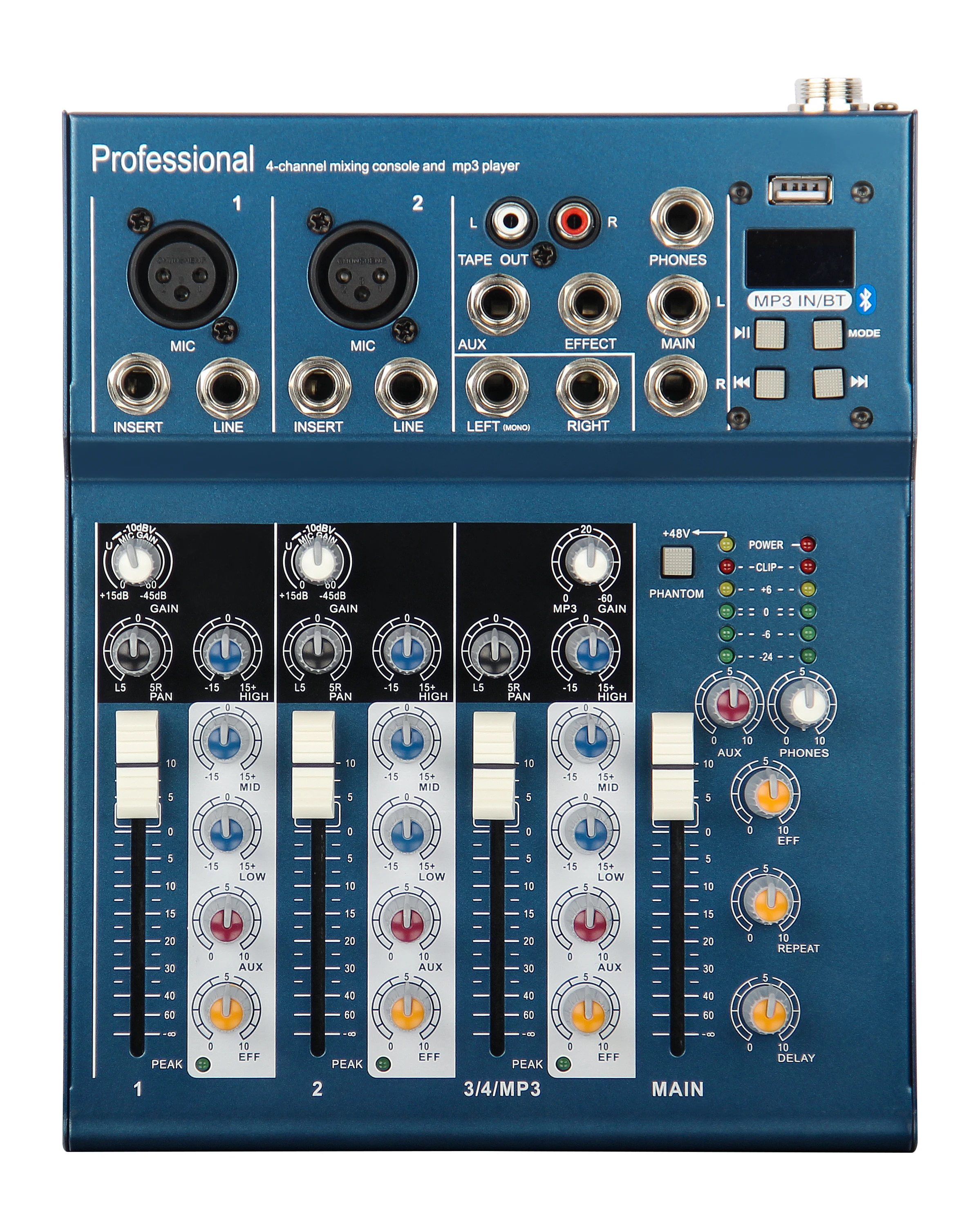 mt-4 dj mixing console mixer audio equipment audio interface sound table with usb play
mt-4 dj mixing console mixer audio equipment audio interface sound table with usb play