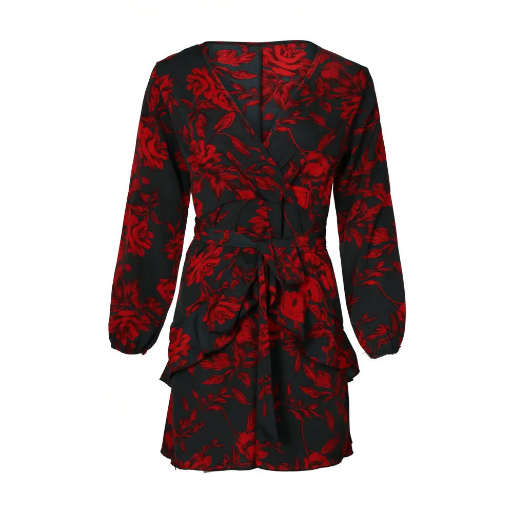 Summer Women Dress 2020 Sexy Deep V Neck Floral Printed Mini Party Dress Lady Beach Dresses Causal Long Sleeve vestido feminino
Summer Women Dress 2020 Sexy Deep V Neck Floral Printed Mini Party Dress Lady Beach Dresses Causal Long Sleeve vestido feminino