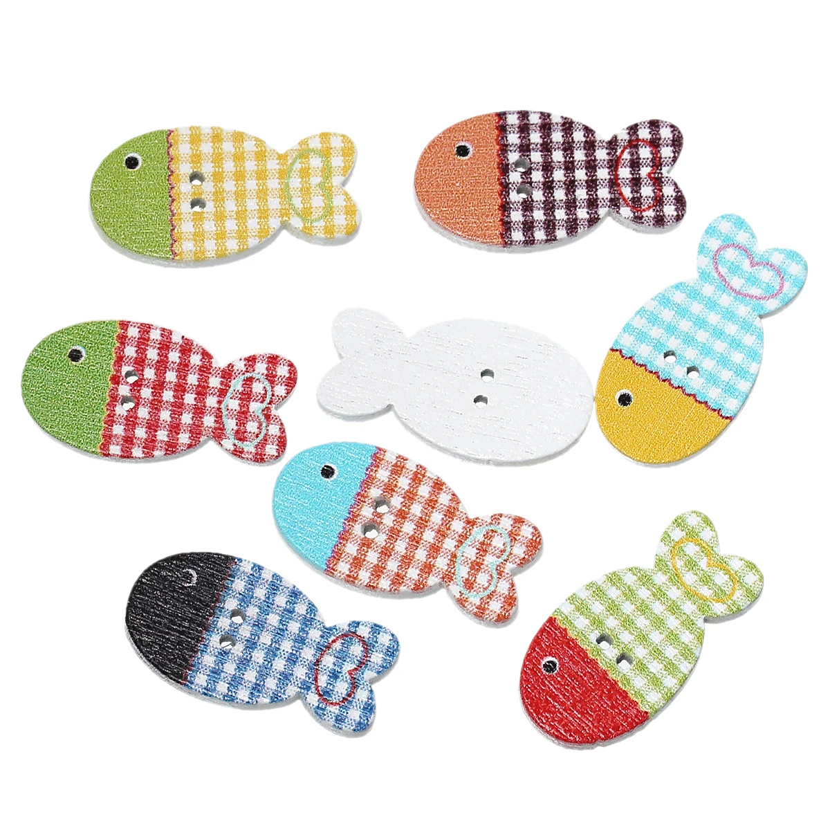 10 PCs Wood Sewing Button Scrapbooking Fish At Random Lattice Pattern Sewing Scrapbooking Craft Accessories2 Holes 25mmx 13mm
10 PCs Wood Sewing Button Scrapbooking Fish At Random Lattice Pattern Sewing Scrapbooking Craft Accessories2 Holes 25mmx 13mm