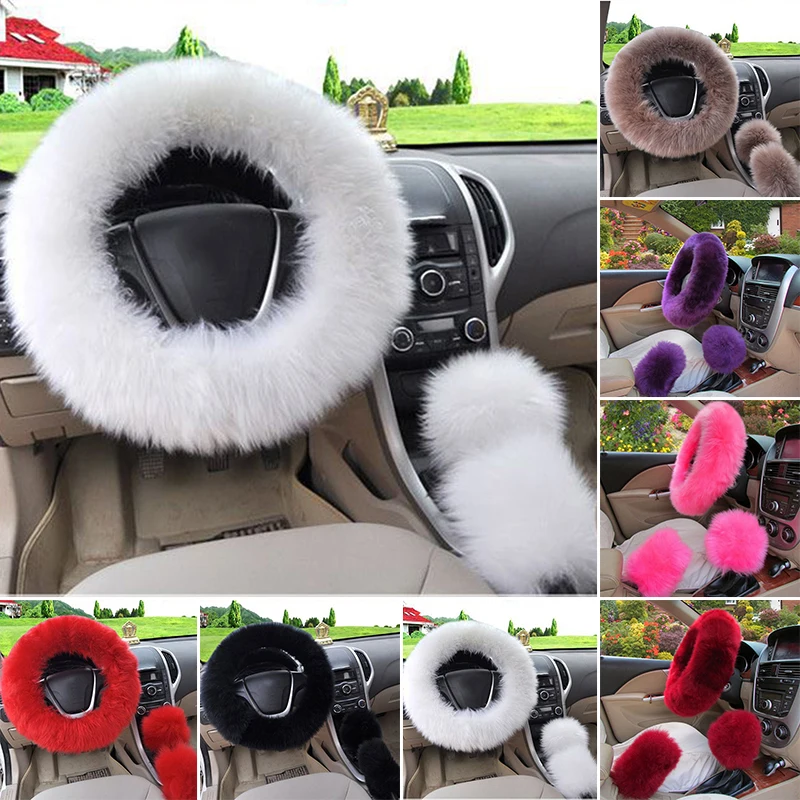 CAR Long Plush Warm Steering Wheel Cover Woolen Handbrake Universal 3pcs/Set Artificial Fur Auto Interior Steering Wheel Covers
CAR Long Plush Warm Steering Wheel Cover Woolen Handbrake Universal 3pcs/Set Artificial Fur Auto Interior Steering Wheel Covers