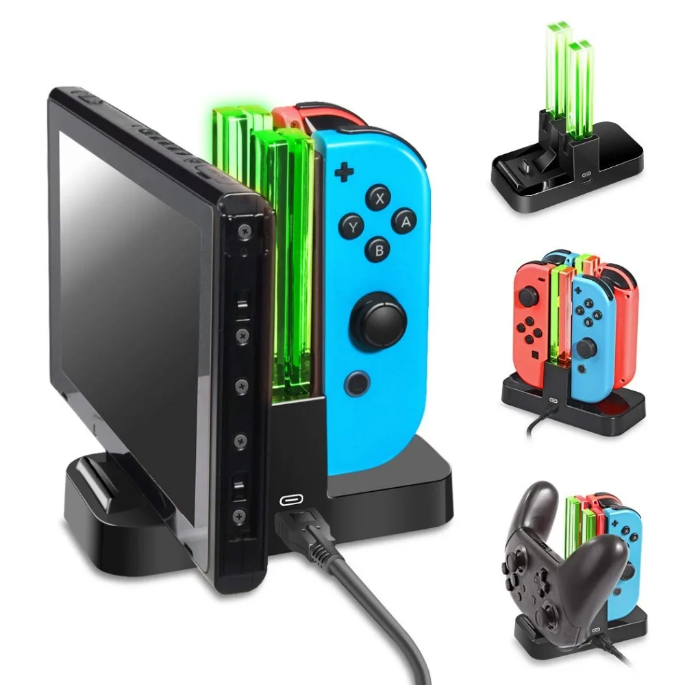 Multifunction Colorful LED Charging Dock Station Stand For Nintend Switch Pro Controller /Joy-Con /Nintendo Switch Console
Multifunction Colorful LED Charging Dock Station Stand For Nintend Switch Pro Controller /Joy-Con /Nintendo Switch Console