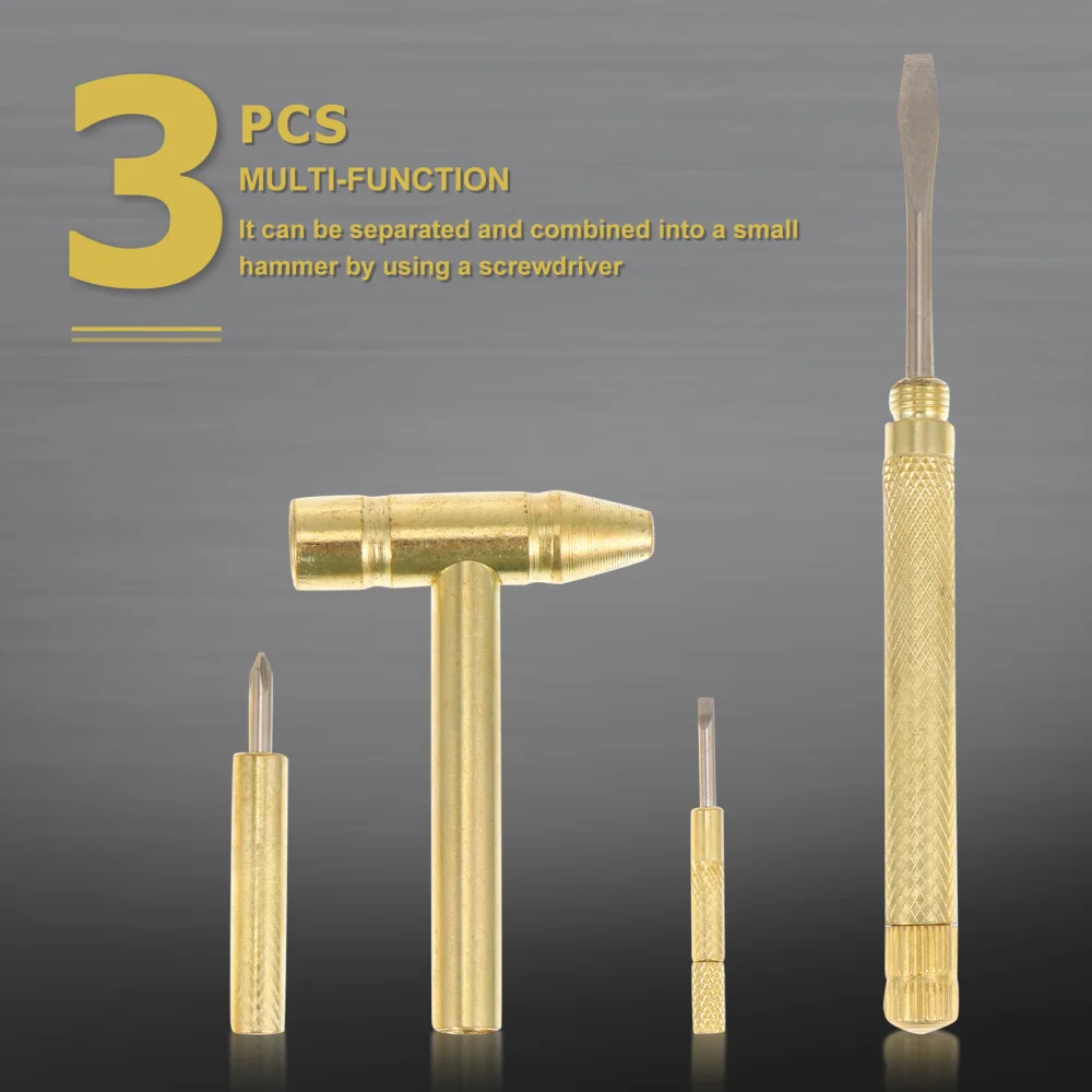 1 Set Screw Driver Hammer Mini Copper Mallet DIY Accessory Mini Hammer Tool Set
1 Set Screw Driver Hammer Mini Copper Mallet DIY Accessory Mini Hammer Tool Set