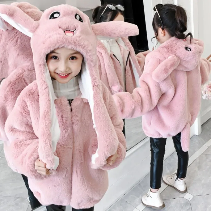 Children's Clothing Autumn Winter Girls Cute Faux Fur Jackets Big Size Cotton-Padded Coat for Girls Granulate Wool Baby Clothes
Children's Clothing Autumn Winter Girls Cute Faux Fur Jackets Big Size Cotton-Padded Coat for Girls Granulate Wool Baby Clothes