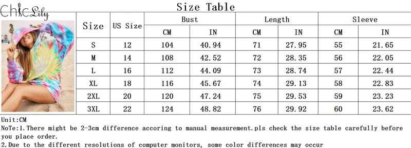 Chiclily Tie dye Print Long-sleeved Hooded Women Gradient Color Casual Loose Sweatshirt Pullovers Street Style hoodie
Chiclily Tie dye Print Long-sleeved Hooded Women Gradient Color Casual Loose Sweatshirt Pullovers Street Style hoodie