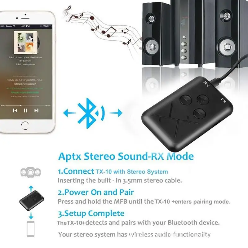 Новый Bluetooth аудио передатчик приемник 3 5 мм 2 в 1 RX и TX AUX беспроводной адаптер