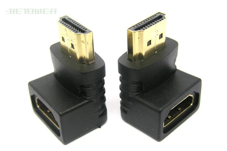 

Переходники HDMI под углом 90 градусов, переходник HDMI штекер-HDMI гнездо для кабеля HDTV 1080P, удлинитель преобразователя 100 шт./лот