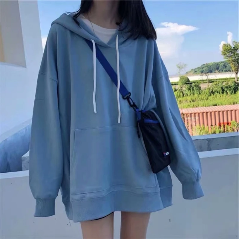 Women's Oversized Clothing Long Sleeve Draw String Sweatshirts Female Blouse Polyester Loose Casual Long Tops
Women's Oversized Clothing Long Sleeve Draw String Sweatshirts Female Blouse Polyester Loose Casual Long Tops