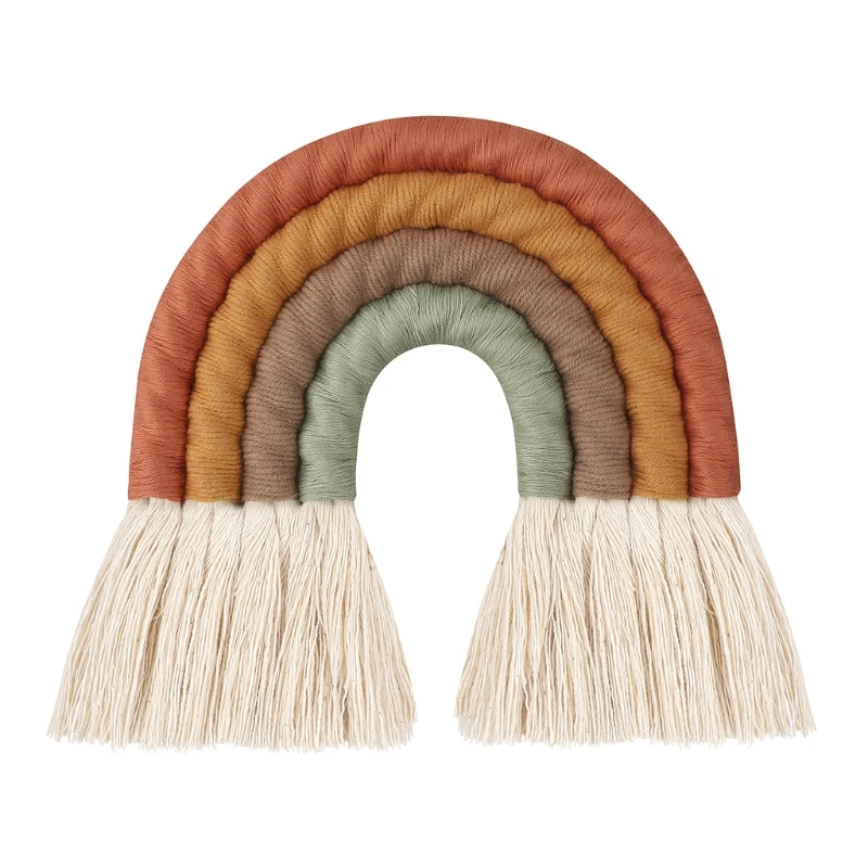Rainbow Tapestry Macrame Wall Hanging Tapestries Ornament Handmade Woven Home Decoration for Nursery Bedroom Kids Room
Rainbow Tapestry Macrame Wall Hanging Tapestries Ornament Handmade Woven Home Decoration for Nursery Bedroom Kids Room