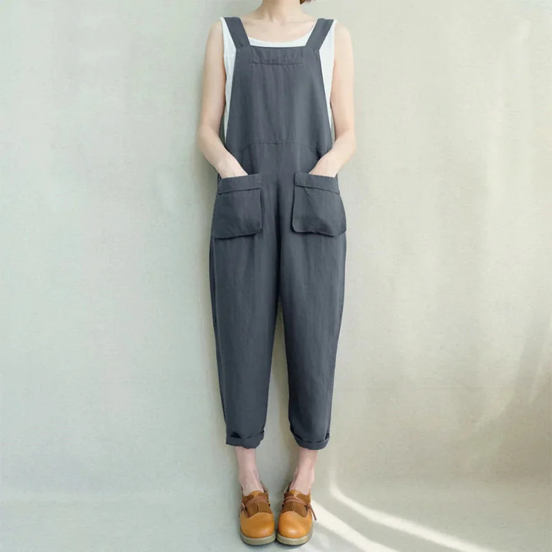 Spring And Summer New Fashion Sleeveless Loose 100% Cotton Jumpsuit Women Vintage Pants Ladies
Spring And Summer New Fashion Sleeveless Loose 100% Cotton Jumpsuit Women Vintage Pants Ladies