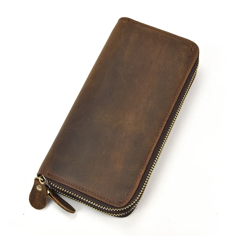 KEVIN YUN fashion vintage men wallets genuine leather large capacity men clutch wallet crazy horse leather double zipper purse
KEVIN YUN fashion vintage men wallets genuine leather large capacity men clutch wallet crazy horse leather double zipper purse