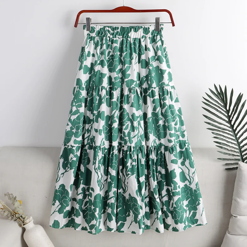 Bohemian Spring Summer Long Floral Green Skirt High Waist Midi Maxi Elegant Vintage A Line Women Loose Skirts DS167
Bohemian Spring Summer Long Floral Green Skirt High Waist Midi Maxi Elegant Vintage A Line Women Loose Skirts DS167