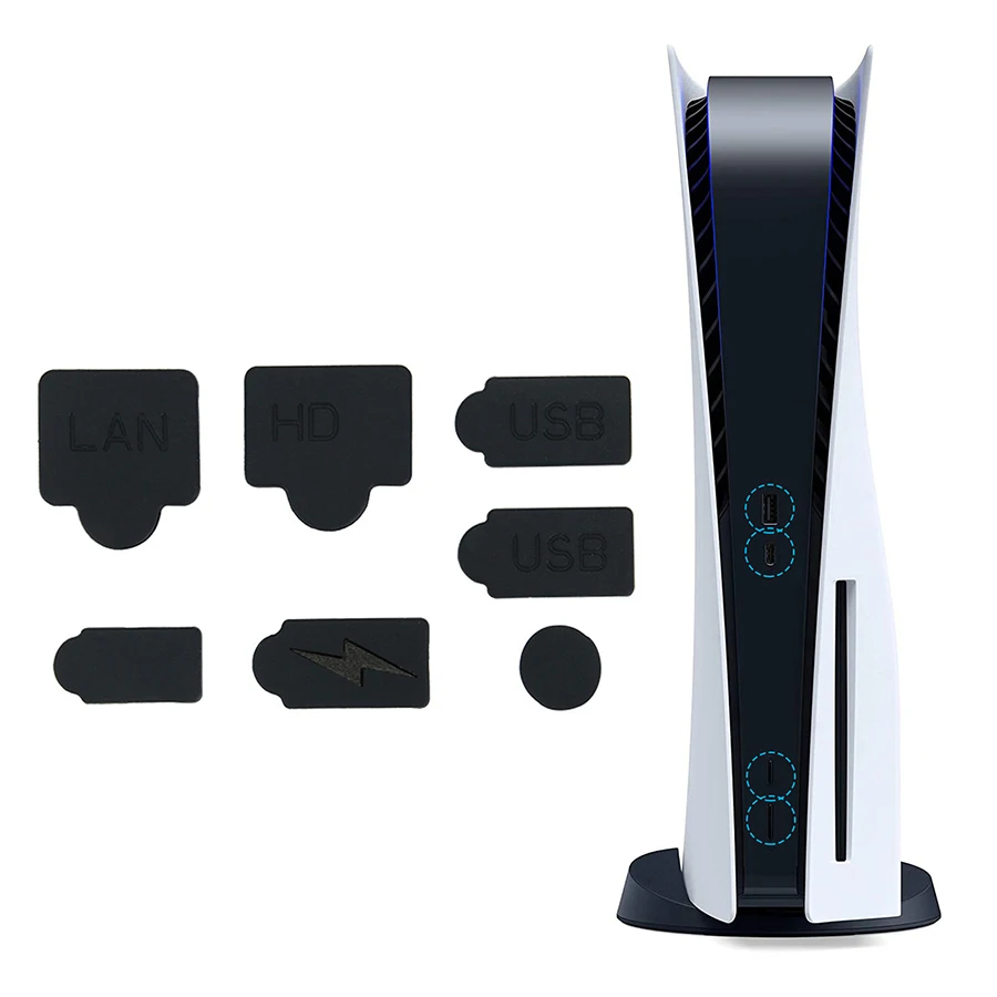 7pcs Dust Plugs Set USB HDM Interface Silicone Anti-dust Cap Cover Dustproof Plug for PS5 Host Parts Game Console Accessories
7pcs Dust Plugs Set USB HDM Interface Silicone Anti-dust Cap Cover Dustproof Plug for PS5 Host Parts Game Console Accessories