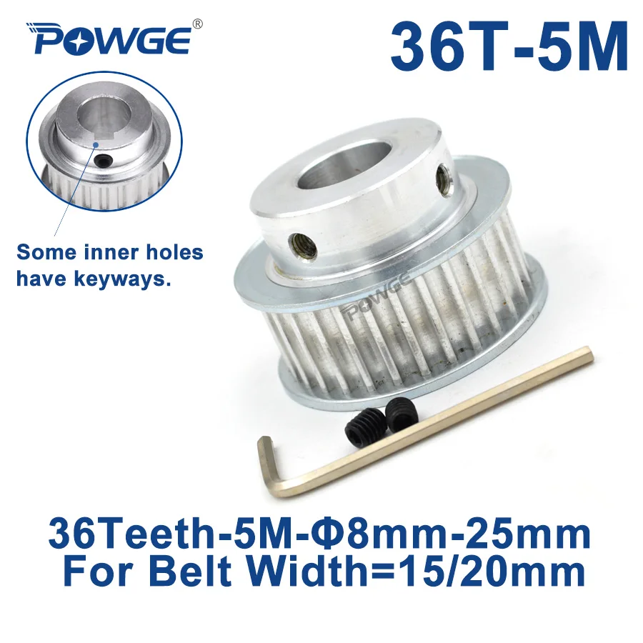 POWGE 36 Teeth 5M Synchronous Pulley keyway Bore 8/10/12/14/15/16/17/18/19/20mm for Width 15/20mm HTD5M Timing Belt 36T 36Teeth 
POWGE 36 Teeth 5M Synchronous Pulley keyway Bore 8/10/12/14/15/16/17/18/19/20mm for Width 15/20mm HTD5M Timing Belt 36T 36Teeth
