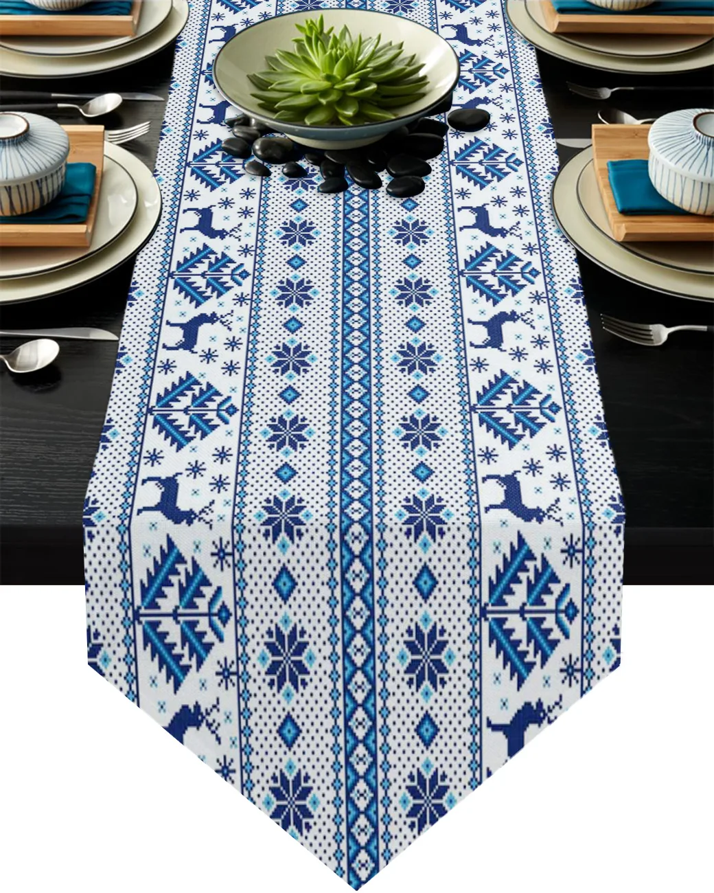 Christmas Elk Snowflake Pine Blue Table Runners Tablecloths Wedding Party Christmas Decoration Table Cover New Year Xmas Decor
Christmas Elk Snowflake Pine Blue Table Runners Tablecloths Wedding Party Christmas Decoration Table Cover New Year Xmas Decor