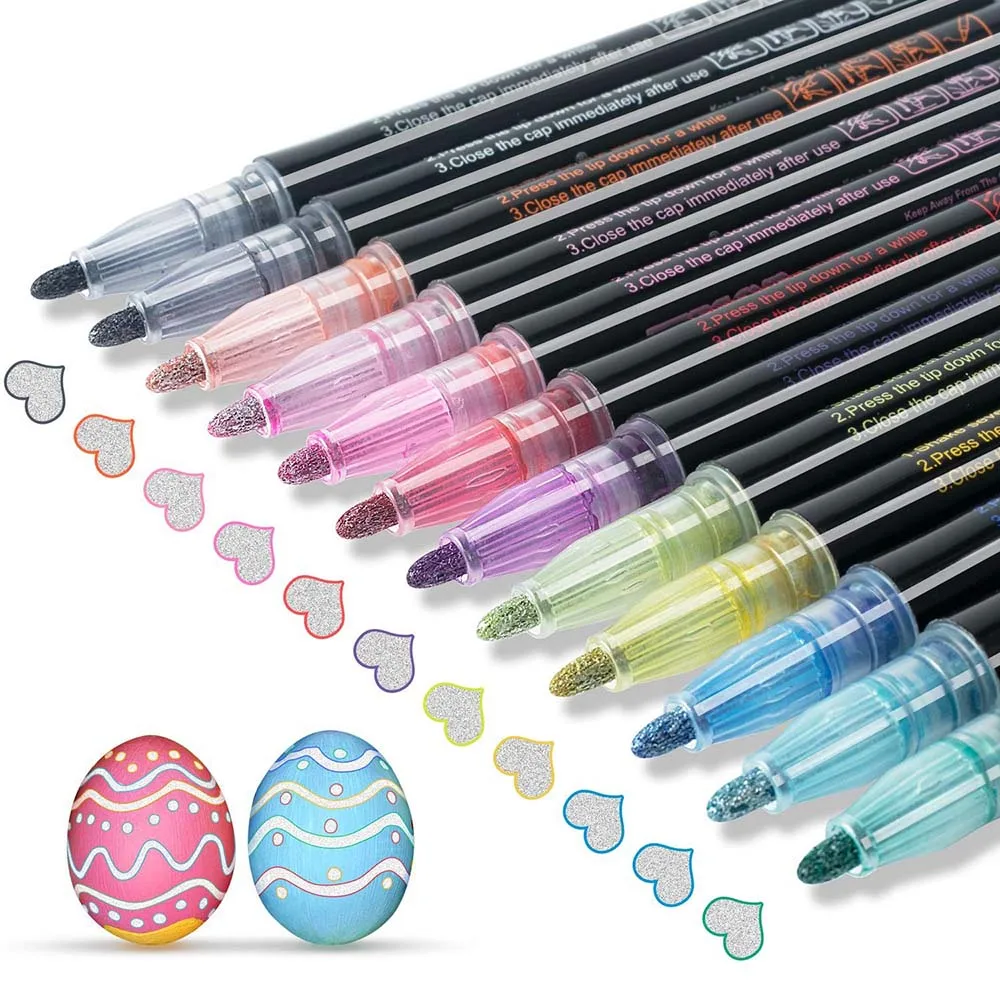 Double Line Outline Metallic Markers Magic Shimmer Paint Pens for Kids Adults Drawing Marker Pen Art Painting Learning Supplies
Double Line Outline Metallic Markers Magic Shimmer Paint Pens for Kids Adults Drawing Marker Pen Art Painting Learning Supplies