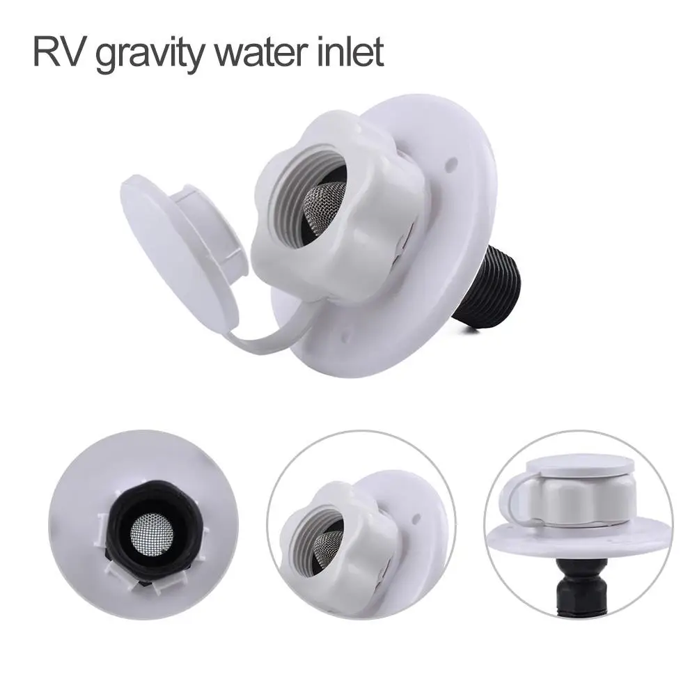 

2019 New RV Parts Filler Neck For Water Tanks Caravan Plastic Gravity Fresh Water Fill Hatch Inlet Camper Traile