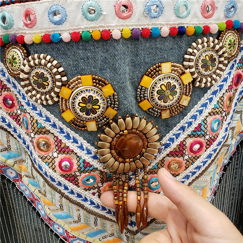 Denim Jacket Women 2021 Fall Winter Floral Embroidery Loose Chaquetas Mujer Coats Long Sleeve Outwear Boho Tassel Jeans Jackets
Denim Jacket Women 2021 Fall Winter Floral Embroidery Loose Chaquetas Mujer Coats Long Sleeve Outwear Boho Tassel Jeans Jackets