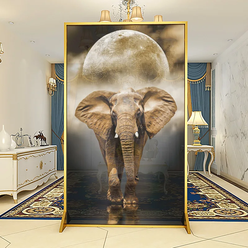 Retro American European style light luxury metal art screen partition living room entrance hallway mobile screen elephant
Retro American European style light luxury metal art screen partition living room entrance hallway mobile screen elephant
