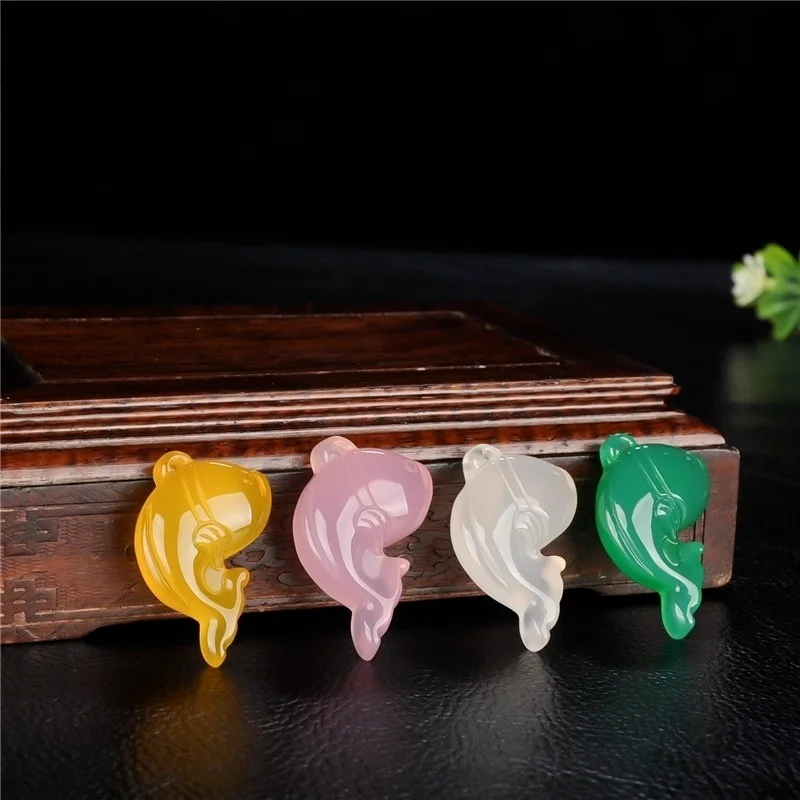 1PC Natural Green Chalcedony Dolphin Jade Pendant Necklace Hand-Carved Chinese Agate Fashion Charm Jewelry Amulet Men Women Gift
1PC Natural Green Chalcedony Dolphin Jade Pendant Necklace Hand-Carved Chinese Agate Fashion Charm Jewelry Amulet Men Women Gift