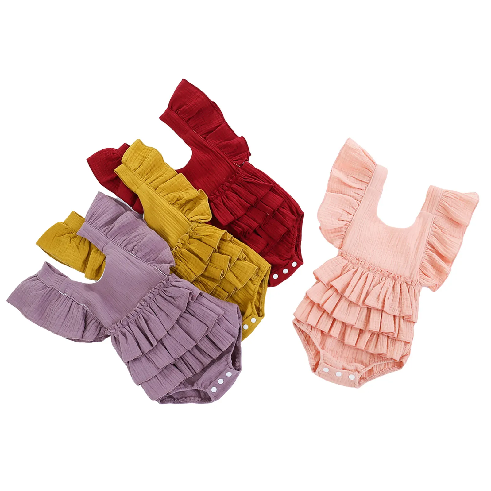 Newborn Baby Girls Sweet Solid Color Jumpsuits Fashion Ruffles Fly Sleeve Backless Bandage Wrapped Romper One-Piece Outfit
Newborn Baby Girls Sweet Solid Color Jumpsuits Fashion Ruffles Fly Sleeve Backless Bandage Wrapped Romper One-Piece Outfit