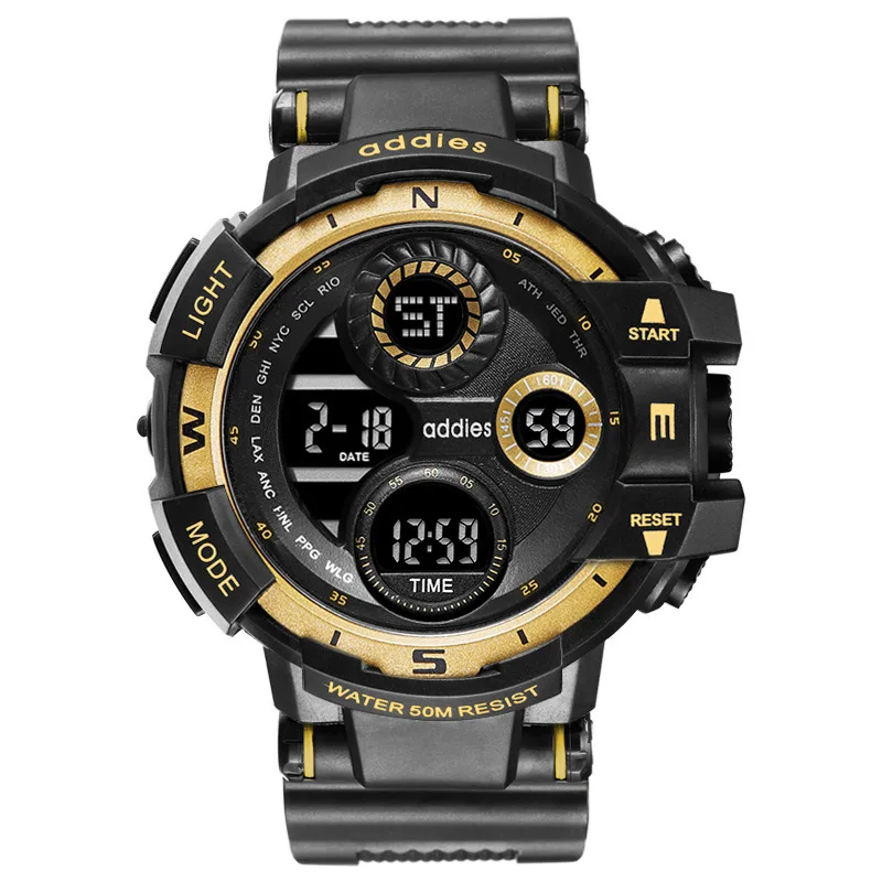 Addies/ Aidis 2021 New Sports Electronic Men's Watch Luminous Waterproof Outdoor Multifunctional Student Electronic Watch
Addies/ Aidis 2021 New Sports Electronic Men's Watch Luminous Waterproof Outdoor Multifunctional Student Electronic Watch