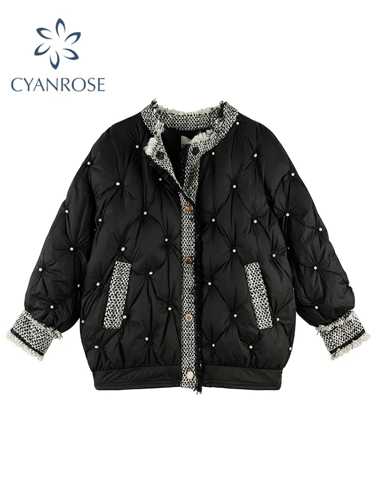 2021 Women Parka Coat Down Jackets Fashion Retro Warm Thickened High Quality Tweed Patchwork O-Neck Female Casual Puffer Jacket
2021 Women Parka Coat Down Jackets Fashion Retro Warm Thickened High Quality Tweed Patchwork O-Neck Female Casual Puffer Jacket