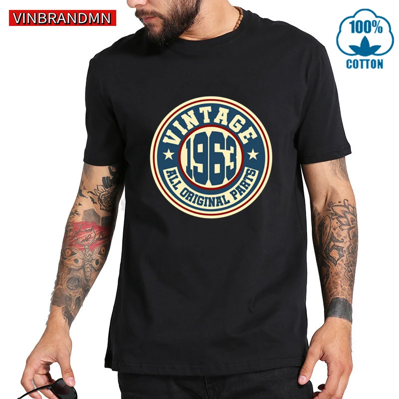 Fashion Vintage 1963 All Original Parts T Shirts men Retro Made In 1963 Classic T-Shirts male O-neck Short Sleeve 1963 tops tees
Fashion Vintage 1963 All Original Parts T Shirts men Retro Made In 1963 Classic T-Shirts male O-neck Short Sleeve 1963 tops tees