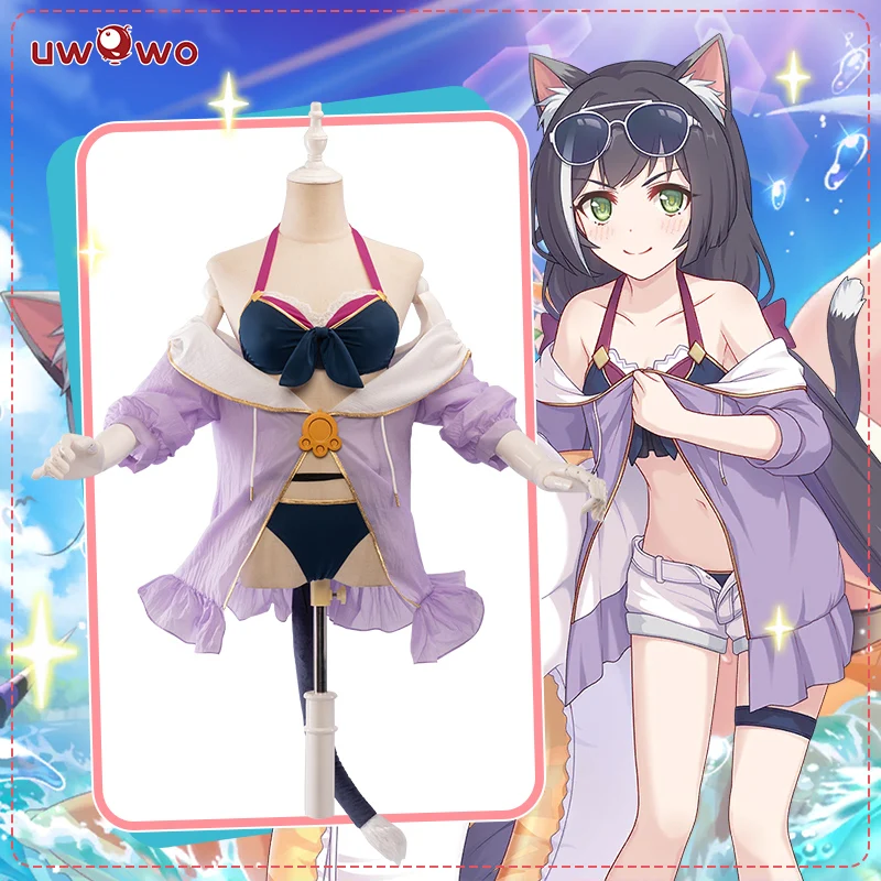 UWOWO Game Princess Connect! Re:Dive Kyaru/Kiruya Momochi Kyaru Swimsuit Cosplay Costume New Swimwear Bikini Costumes | Тематическая