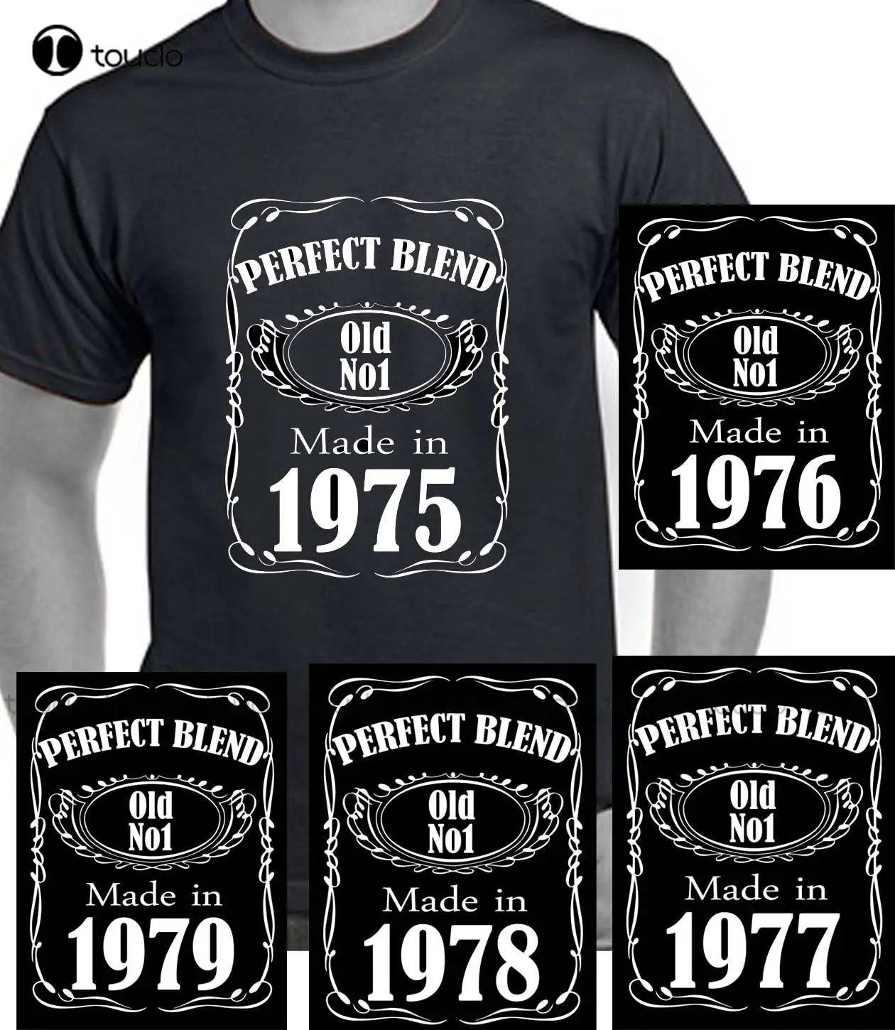 

New Casual Men T Shirt O-Neck Tops 1975 1976 1977 1978 1979 T Shirt T-Shirt Clothing Birthday Age Year Party Gift T Shirts