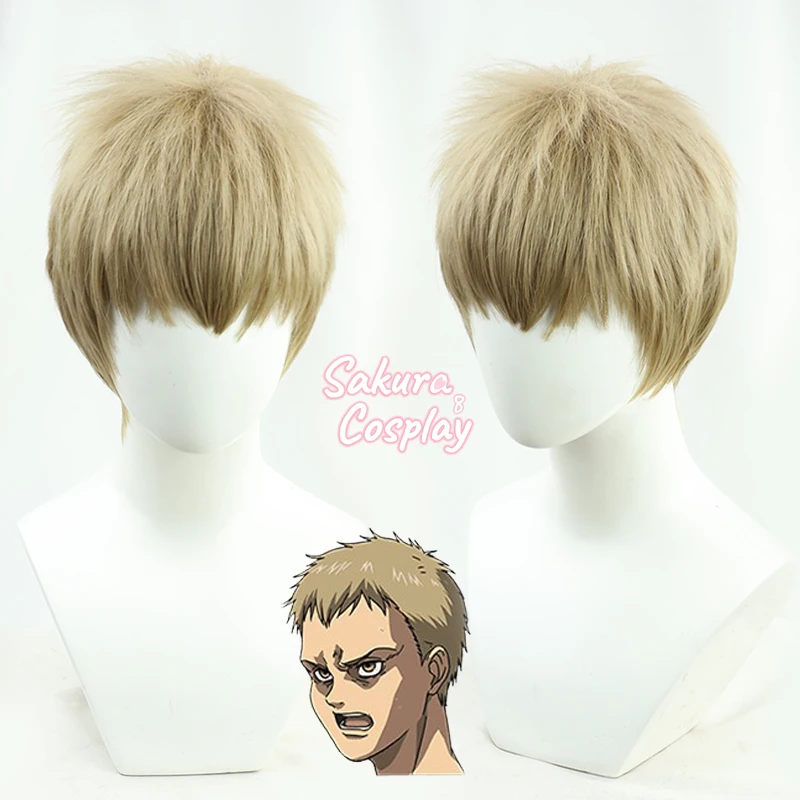 

Anime Attack on Titan Final Season Falco Grice Cosplay Short Beige Brown Mixed Synthetic Hair Halloween Carnival Party + Wig Cap