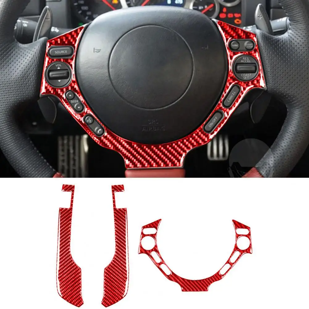 Carbon Fiber 3Pcs Useful Car Steering Wheel Trim Cover Sticker Sturdy Speedometer Side Sticker Compact
Carbon Fiber 3Pcs Useful Car Steering Wheel Trim Cover Sticker Sturdy Speedometer Side Sticker Compact
