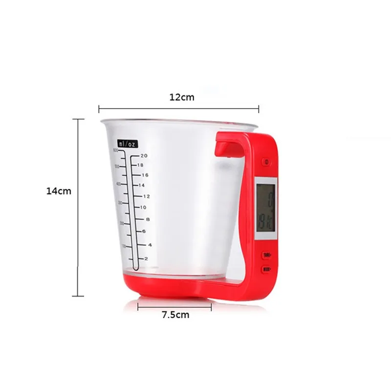 2020 Multifunctional Kitchen Electronic Measuring Cup Digital Meal Scale with LCD Display Temperature for Home Measurement Cups
2020 Multifunctional Kitchen Electronic Measuring Cup Digital Meal Scale with LCD Display Temperature for Home Measurement Cups
