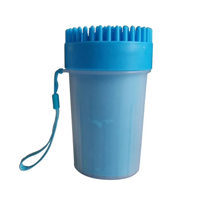 

Dog paw cleaning cup, portable dog foot pet paw cleaner with top brush and internal bristles, suitable for muddy paws and towels