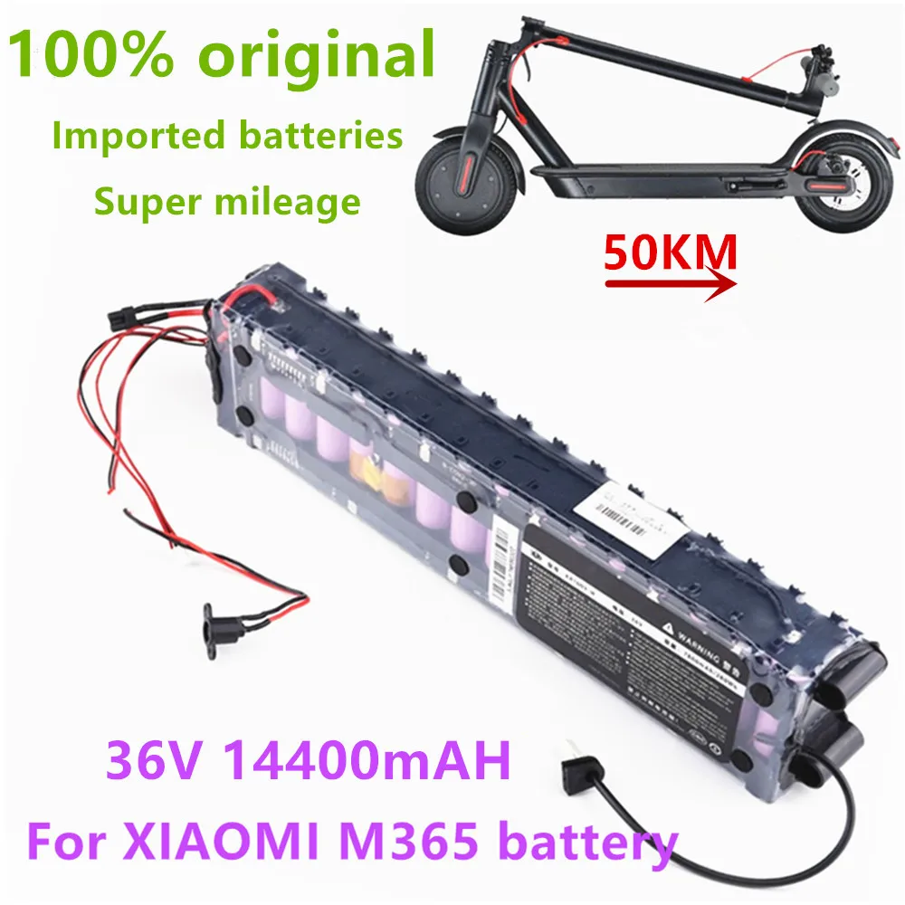 

100% Original 36V 14.4Ah Battery For Xiaomi M365 Special Battery Pack 36V Battery 14400mAh Riding 50km BMS