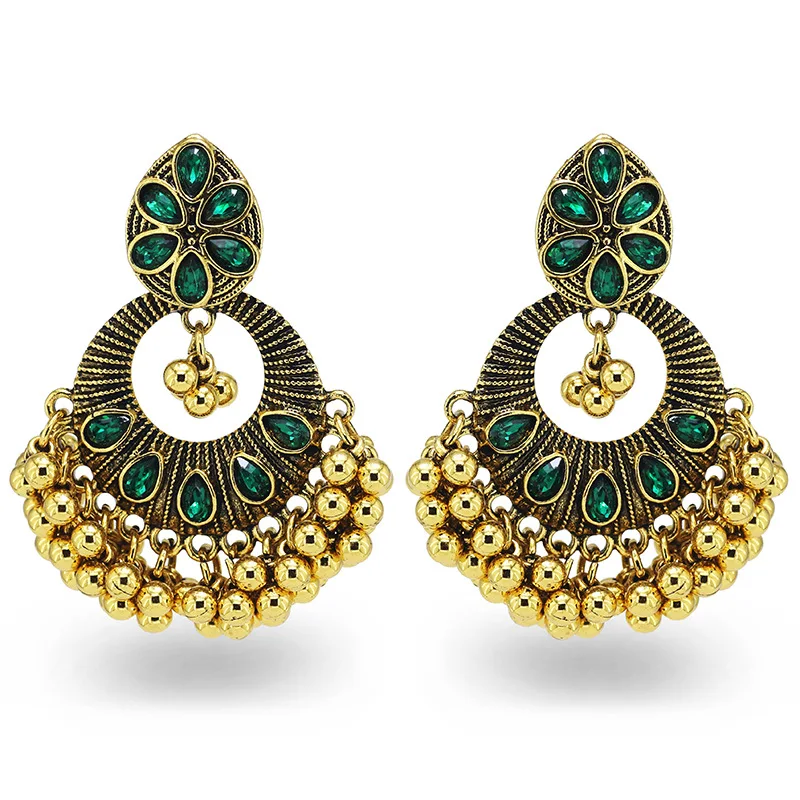 Women Bollywood Ethnic Bridal Bride Kundan Earrings Crystal Jhumka Jhumki Indian Drop Earrings pendientes Fashion Jewelry
Women Bollywood Ethnic Bridal Bride Kundan Earrings Crystal Jhumka Jhumki Indian Drop Earrings pendientes Fashion Jewelry