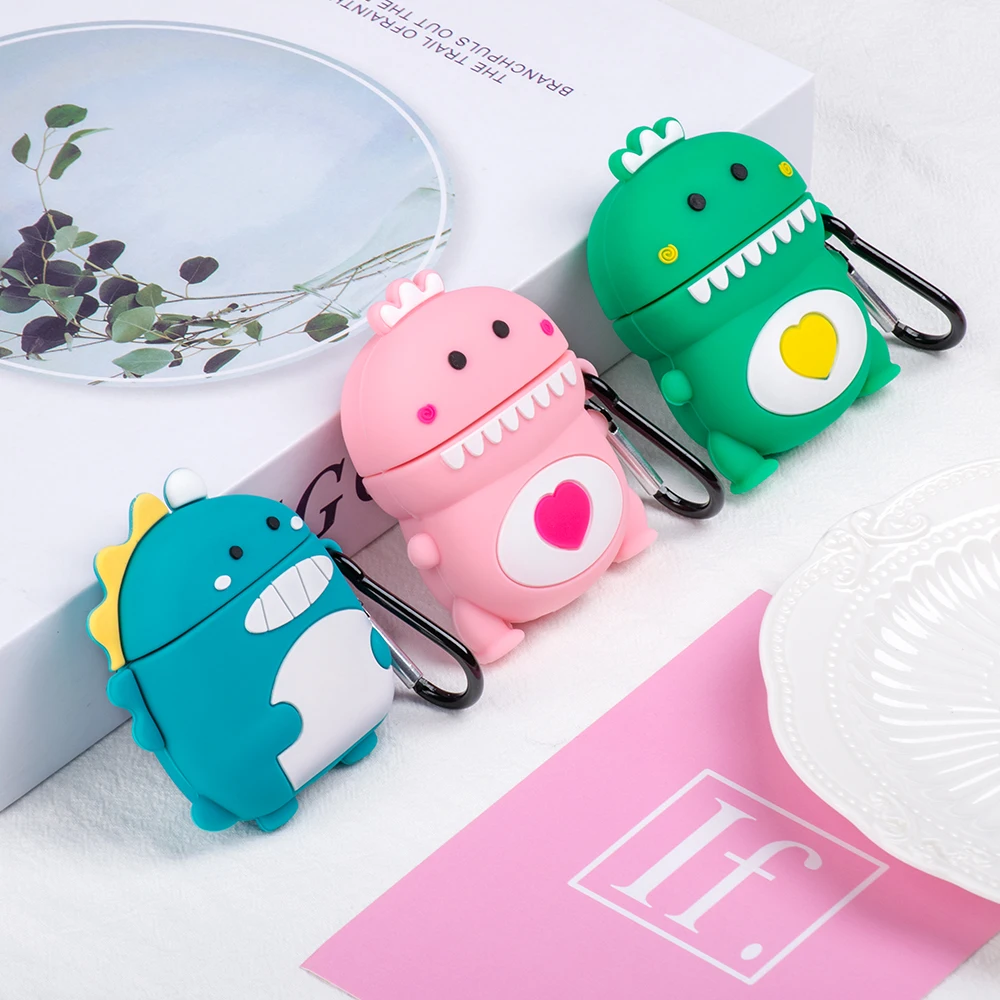 Cute Cartoon Little Dinosaur Earphone Cover For Airpods 1 2 3D Soft Silicone Case for apple airpods 2 1 Case Coque
Cute Cartoon Little Dinosaur Earphone Cover For Airpods 1 2 3D Soft Silicone Case for apple airpods 2 1 Case Coque