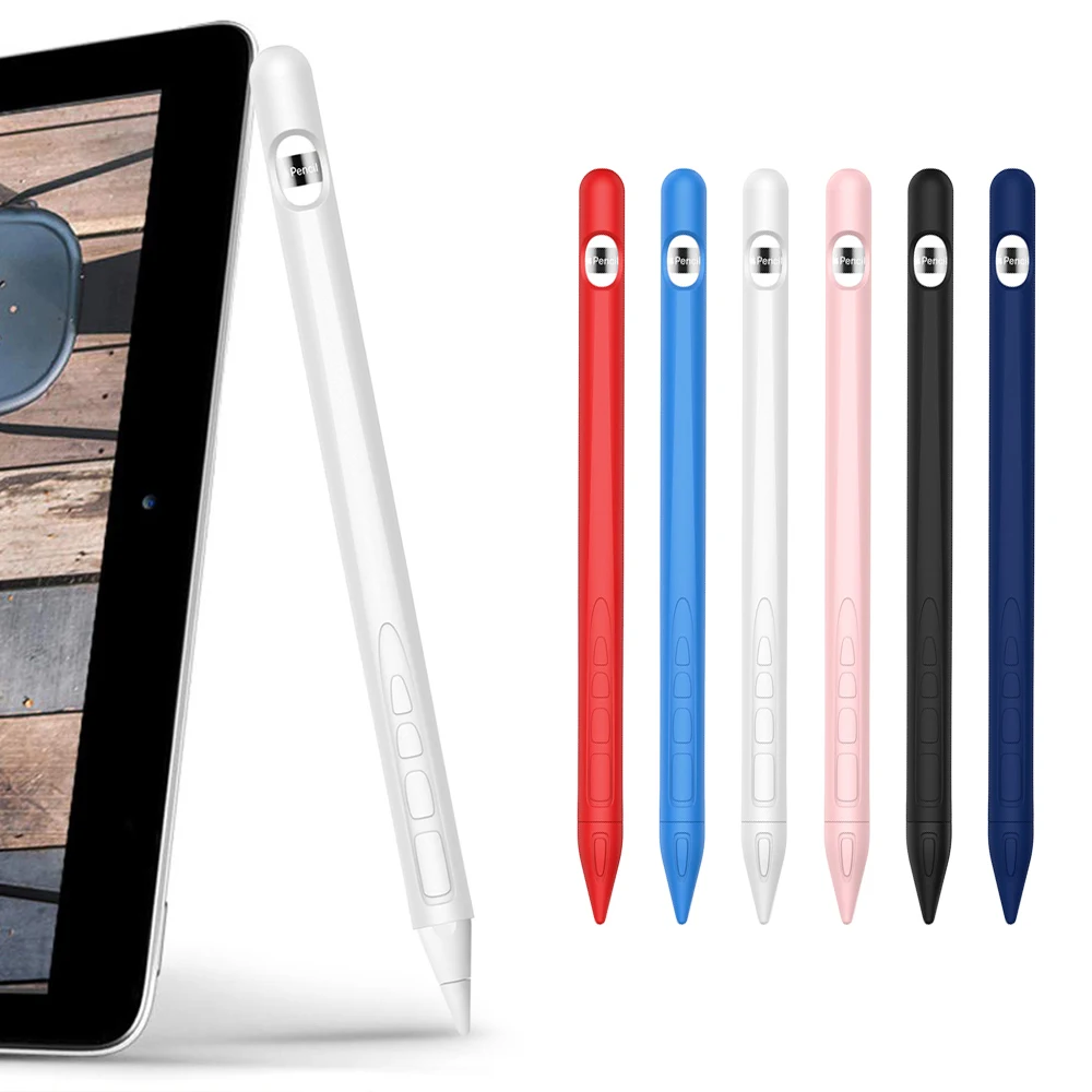 Для Apple Pencil Case 4в1 цветной мягкий силиконовый Совместимый Чехол для iPad Tablet Touch Pen