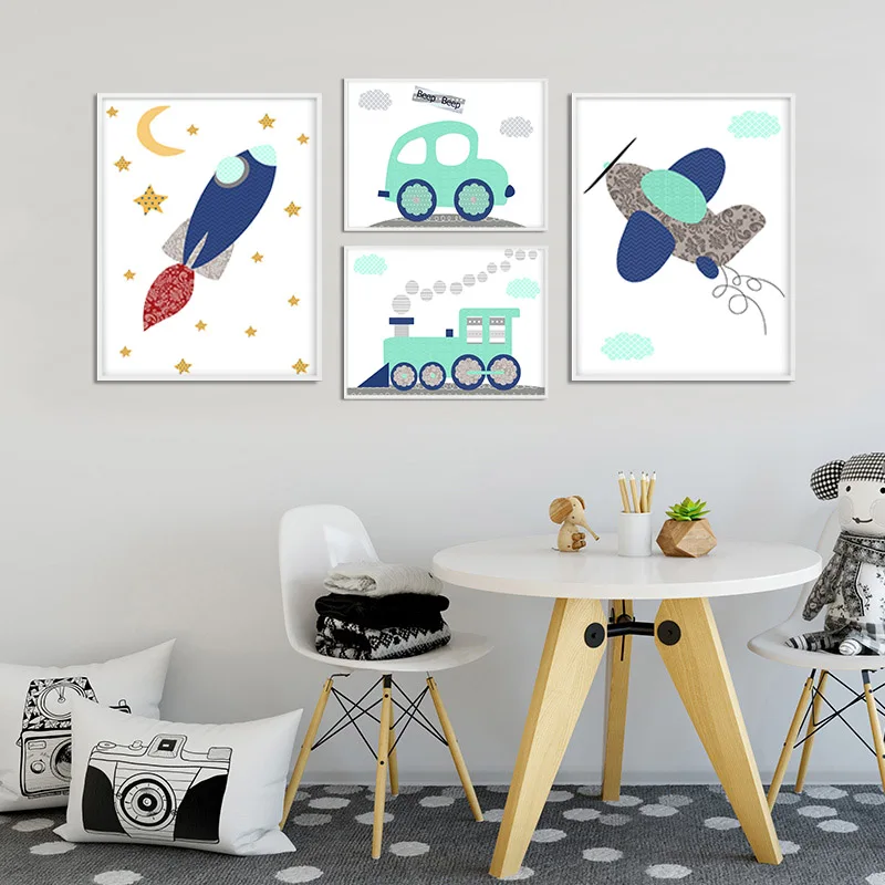 Airplane Vehicle Car Nursery Poster Simple Print Wall Art Canvas Spaceship Picture Nordic Kids Boy Bedroom DecorationPainting
Airplane Vehicle Car Nursery Poster Simple Print Wall Art Canvas Spaceship Picture Nordic Kids Boy Bedroom DecorationPainting