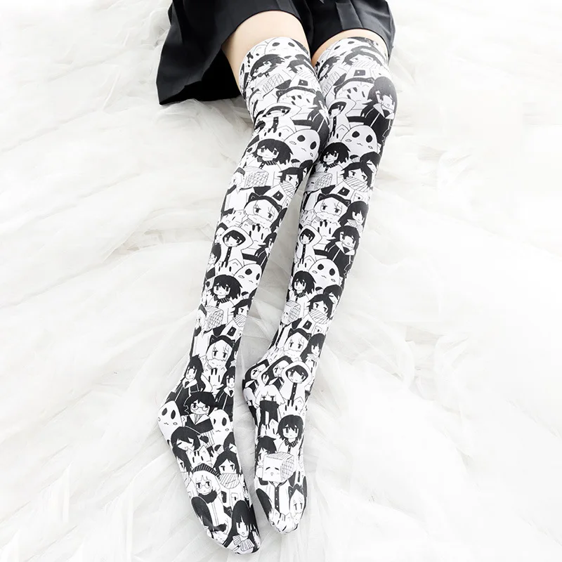 Japanese Student Girls Stockings Cartoon Character Velvet Long Stocking White Black Women's Overknee Tights Socks
Japanese Student Girls Stockings Cartoon Character Velvet Long Stocking White Black Women's Overknee Tights Socks