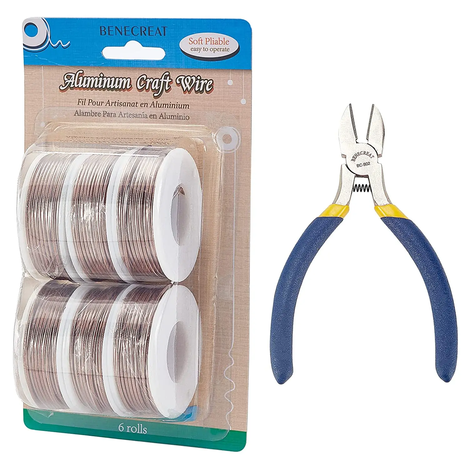 6 rolls of No. 15 aluminum craft wire with side cutting pliers 197 feet jewelry beaded wire jewelry making craft metal wire
6 rolls of No. 15 aluminum craft wire with side cutting pliers 197 feet jewelry beaded wire jewelry making craft metal wire