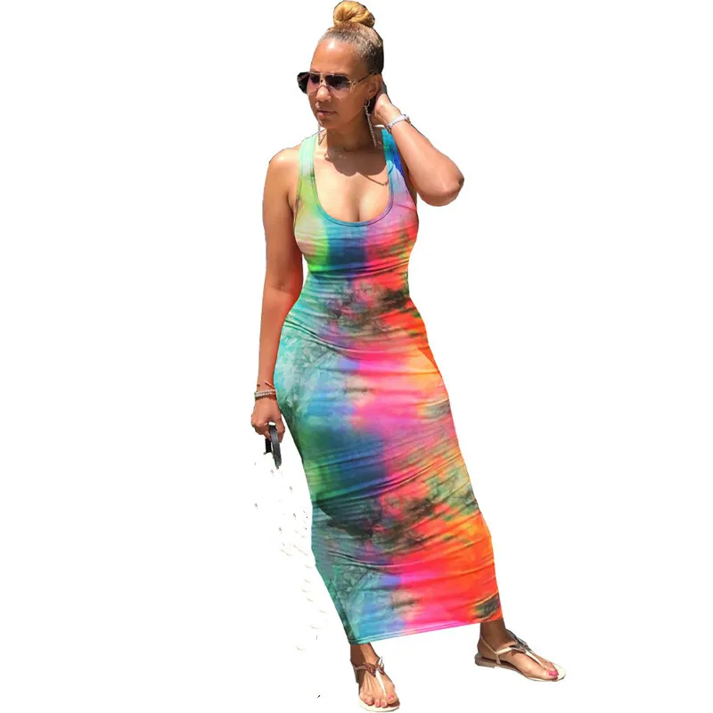 Tie Dyeing Print Backless Dress 2020 New Fashion Women Sleeveless Tank Long Maxi Dress Bodycon Summer Soft Party Dress Sundress
Tie Dyeing Print Backless Dress 2020 New Fashion Women Sleeveless Tank Long Maxi Dress Bodycon Summer Soft Party Dress Sundress