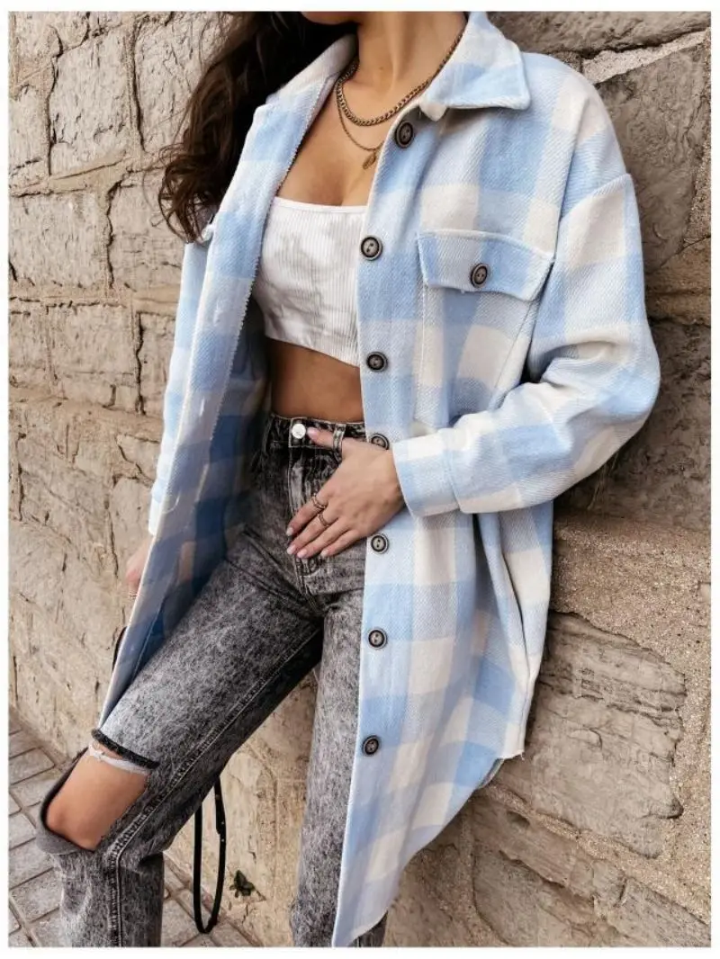 Ownest 2021 Women Coat Daily Fall Winter Long Coat Warm Casual Jacket Long Sleeve Plaid Check Quilt Quilted Print Blue Coat
Ownest 2021 Women Coat Daily Fall Winter Long Coat Warm Casual Jacket Long Sleeve Plaid Check Quilt Quilted Print Blue Coat