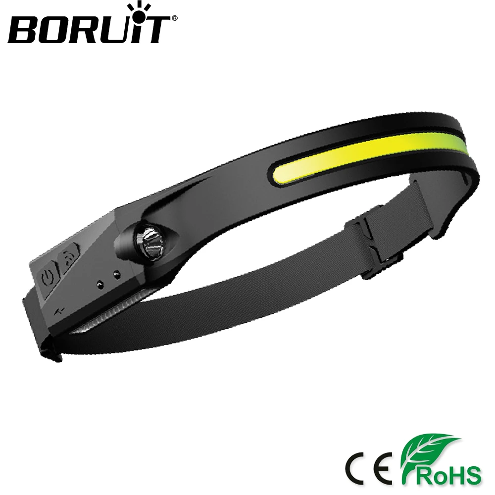 BORUiT COB LED Strip Headlamp Silicone Head wear 3-Mode Headlight Waterproof Outdoor Head Torch Rechargeable for Camping
BORUiT COB LED Strip Headlamp Silicone Head wear 3-Mode Headlight Waterproof Outdoor Head Torch Rechargeable for Camping
