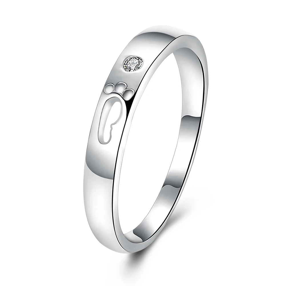 ZEMIOR 925 Sterling Silver Rings For Women With Zircon Cute Romantic Footprints Ring Party Female Fine Jewelry New Arrival
ZEMIOR 925 Sterling Silver Rings For Women With Zircon Cute Romantic Footprints Ring Party Female Fine Jewelry New Arrival
