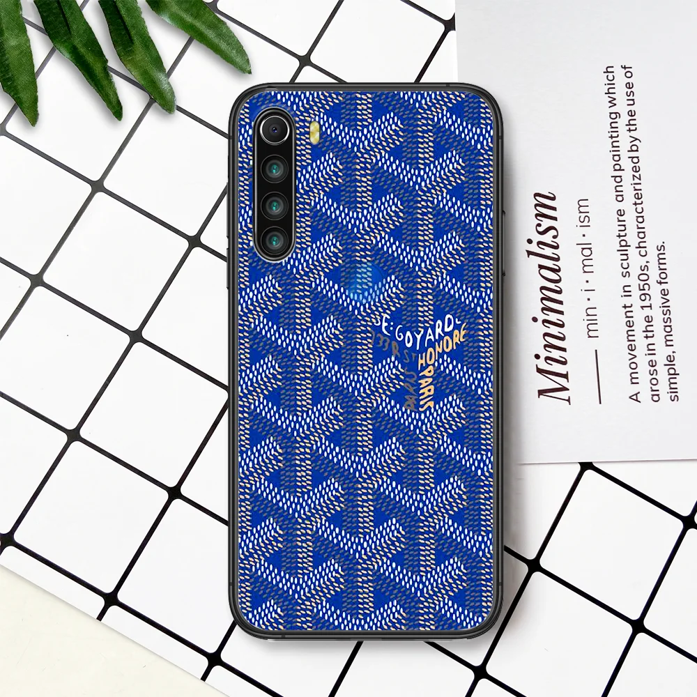 Design Brand Goyard Phone Case For Xiaomi Redmi Note 7 8 8T 9 9S 4X 7 7A 9A K30 Pro Ultra black Coque Pretty Back Silicone Prime
Design Brand Goyard Phone Case For Xiaomi Redmi Note 7 8 8T 9 9S 4X 7 7A 9A K30 Pro Ultra black Coque Pretty Back Silicone Prime