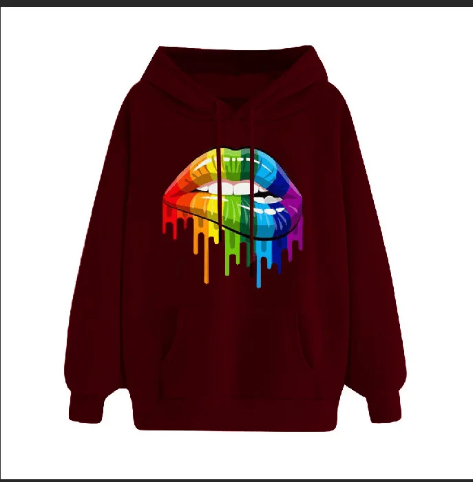 Women Stylish Long Sleeve Lips Print Hoodie Fashion Loose Hooded Tops For Women Ladies
Women Stylish Long Sleeve Lips Print Hoodie Fashion Loose Hooded Tops For Women Ladies